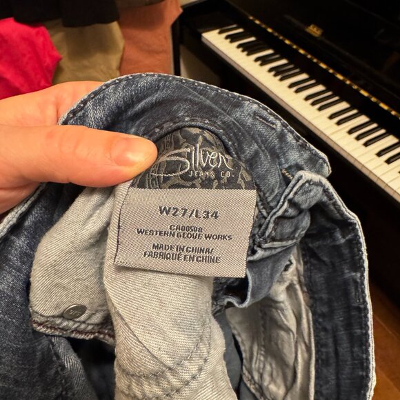 Silver Jeans Berkley | Ultra Low Rise Slim Bootcut | Size 27/34 | Y2K Vibes GUC - Picture 5 of 11